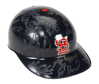 2000 St. Louis Cardinals Team Signed Navy Batting Helmet (29 Signatures Incl Darryl Kile)